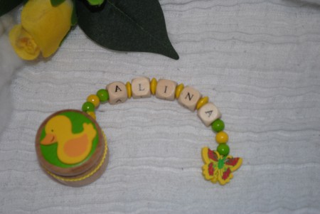 Milchzahndose Ente mit Motivperle 8,50 Euro